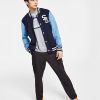 Sun + Stone Men's Fleece Bomber, Chest-Stripe T-Shirt & Cargo Pants, Created For Macy's -macys shop 23644669 fpx