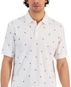 Club Room Men's Diamond Sail Polo, Created For Macy's -macys shop 23649578 fpx