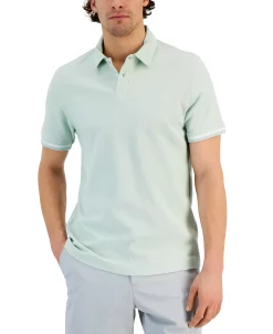Alfani Men's Regular-Fit Tipped Polo Shirt, Created For Macy's -macys shop 23666093 fpx