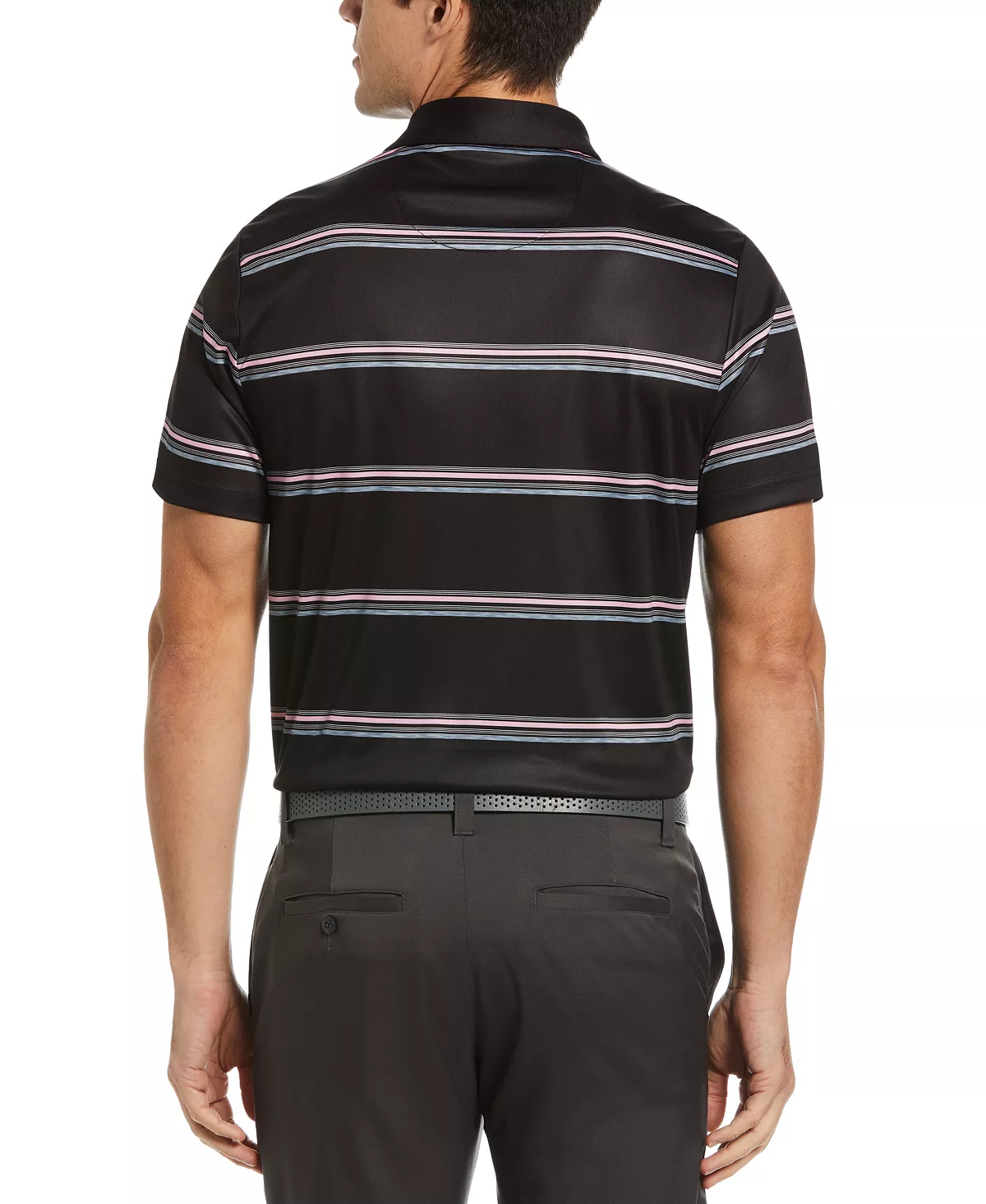 Men's Allover Space Dye Stripe Short Sleeve Golf Polo Shirt PGA TOUR Men's Allover Space Dye Stripe Short Sleeve Golf Polo Shirt -macys shop