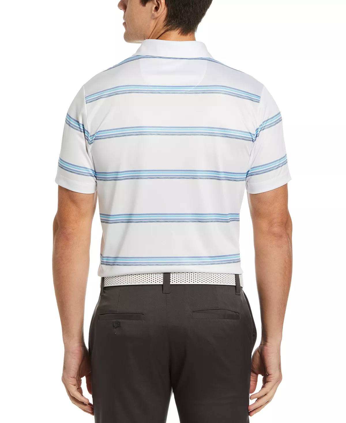 Men's Allover Space Dye Stripe Short Sleeve Golf Polo Shirt PGA TOUR Men's Allover Space Dye Stripe Short Sleeve Golf Polo Shirt -macys shop