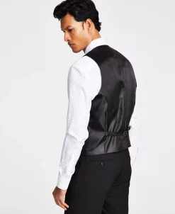 Alfani Men's Slim-Fit Stretch Solid Suit Vest, Created For Macy's 4 Alfani Men's Slim-Fit Stretch Solid Suit Vest, Created For Macy's -macys shop 23705476 fpx