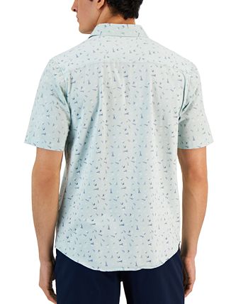 Men's Trion Classic-Fit Geo-Print Button-Down Poplin Shirt, Created For Macy's Alfani Men's Trion Classic-Fit Geo-Print Button-Down Poplin Shirt, Created For Macy's -macys shop