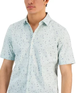 Alfani Men's Trion Classic-Fit Geo-Print Button-Down Poplin Shirt, Created For Macy's 6 Alfani Men's Trion Classic-Fit Geo-Print Button-Down Poplin Shirt, Created For Macy's -macys shop 23727178 fpx