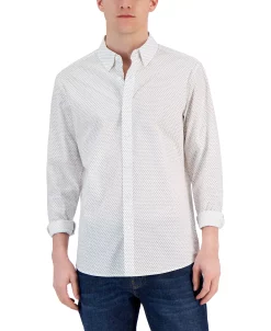 Michael Kors N's Slim-Fit Stretch Double Diamond Print Long-Sleeve Button-Up Shirt 5 Michael Kors N's Slim-Fit Stretch Double Diamond Print Long-Sleeve Button-Up Shirt -macys shop 23769022 fpx