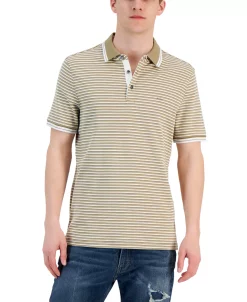 Michael Kors N's Greenwich Modern-Fit Stripe Polo Shirt, Created For Macy's -macys shop 23769097 fpx