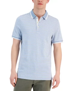 Michael Kors N's Greenwich Modern-Fit Stripe Polo Shirt, Created For Macy's -macys shop 23769099 fpx