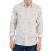 Michael Kors N's Slim-Fit Stretch Small Field Print Long-Sleeve Button-Up Shirt -macys shop 23769107 fpx