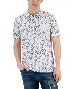 Michael Kors N's Modern-Fit Field Print Polo Shirt -macys shop 23769163 fpx