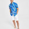 Club Room Men's Tropical Poplin Shirt & Cargo Shorts, Created For Macy's -macys shop 23790298 fpx
