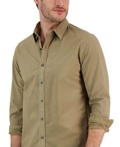 Michael Kors N's Slim-Fit Solid Garment Dyed Long-Sleeve Button-Up Shirt 4 Michael Kors N's Slim-Fit Solid Garment Dyed Long-Sleeve Button-Up Shirt -macys shop 23827121 fpx