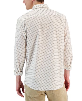 n's Slim-Fit Stretch Crosshatch Geometric Print Long-Sleeve Button-Up Shirt Michael Kors N's Slim-Fit Stretch Crosshatch Geometric Print Long-Sleeve Button-Up Shirt -macys shop