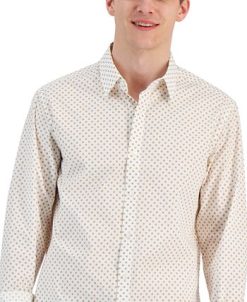 Michael Kors N's Slim-Fit Stretch Crosshatch Geometric Print Long-Sleeve Button-Up Shirt 4 Michael Kors N's Slim-Fit Stretch Crosshatch Geometric Print Long-Sleeve Button-Up Shirt -macys shop 23827124 fpx