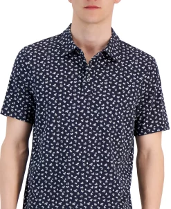 Michael Kors N's Modern-Fit Field Print Polo Shirt -macys shop 23827676 fpx