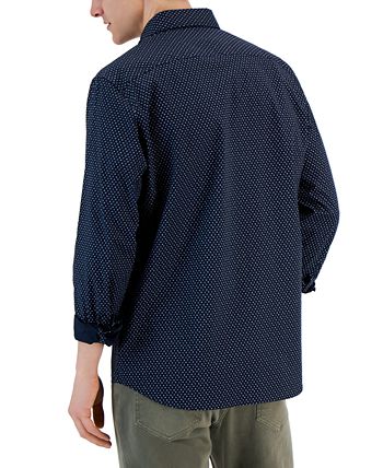 n's Slim-Fit Stretch Double Diamond Print Long-Sleeve Button-Up Shirt Michael Kors N's Slim-Fit Stretch Double Diamond Print Long-Sleeve Button-Up Shirt -macys shop