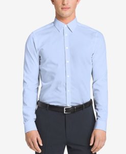 Calvin Klein Men's Slim Fit Non Iron Performance Herringbone Point Collar Dress Shirt 6 Calvin Klein Men's Slim Fit Non Iron Performance Herringbone Point Collar Dress Shirt -macys shop 3502535 fpx