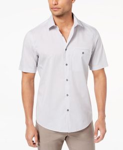 Alfani Men’s STRETCH Modern Pocket Shirt, Created For Macy's
