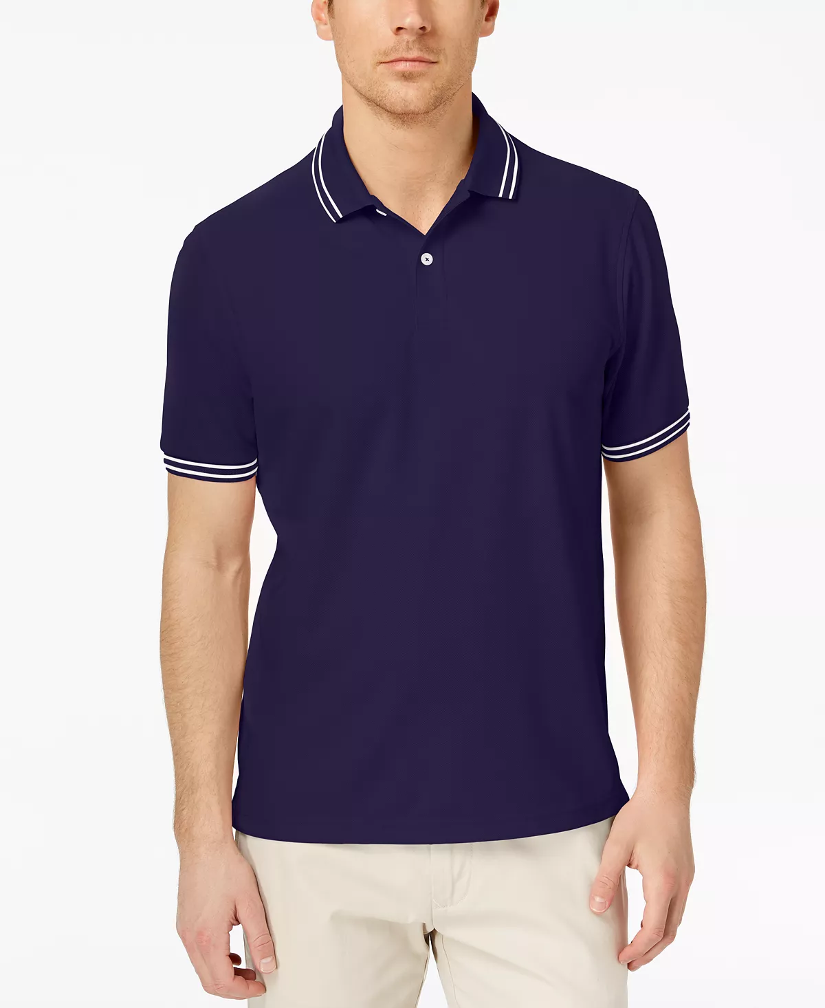 Men's Performance Stripe Polo, Created For Macy's Club Room Men's Performance Stripe Polo, Created For Macy's -macys shop