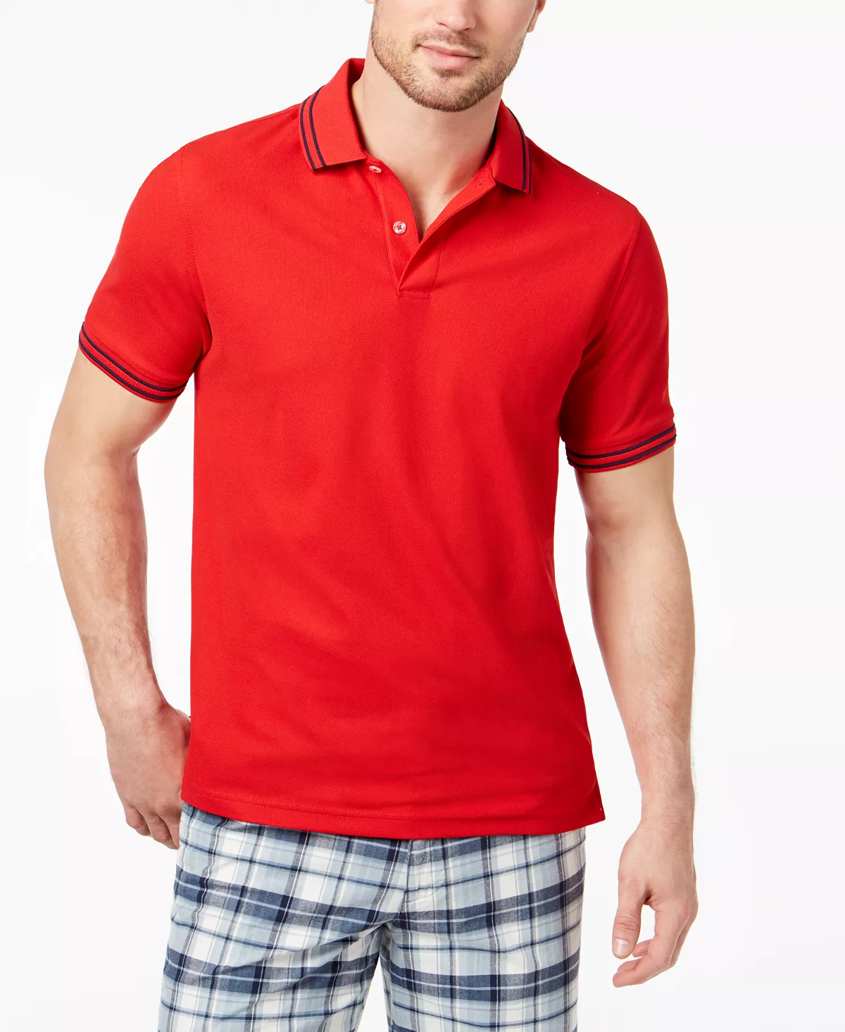 Men's Performance Stripe Polo, Created For Macy's Club Room Men's Performance Stripe Polo, Created For Macy's -macys shop