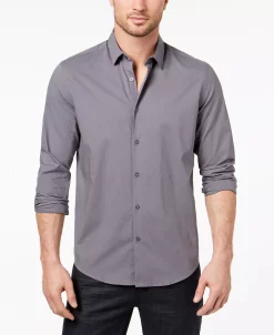 Alfani Men’s Stretch Modern Solid Shirt, Created For Macy's 6 Alfani Men’s Stretch Modern Solid Shirt, Created For Macy's -macys shop 9567161 fpx