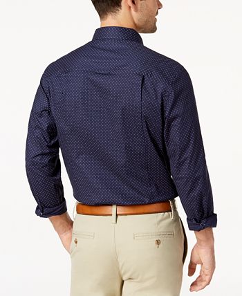 Men's Micro Dot Print Stretch Cotton Shirt, Created For Macy's Club Room Men's Micro Dot Print Stretch Cotton Shirt, Created For Macy's -macys shop