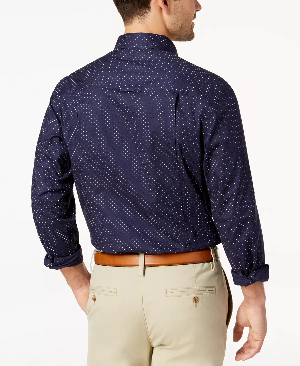 Men's Micro Dot Print Stretch Cotton Shirt, Created For Macy's Club Room Men's Micro Dot Print Stretch Cotton Shirt, Created For Macy's -macys shop